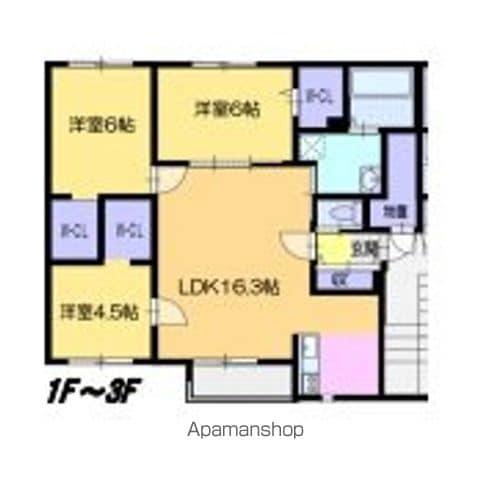 ブリック ヒル(3LDK/3階)の間取り写真