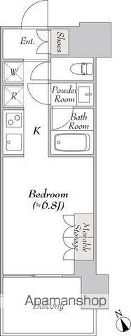 ウエリスアーバン水天宮前(ワンルーム/11階)の間取り写真