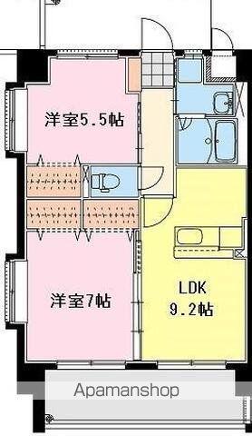 CONFORTO GRANDE(2LDK/2階)の間取り写真