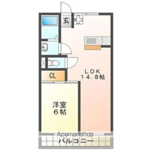 ルビーハイツ大森Ⅱ(1LDK/3階)の間取り写真