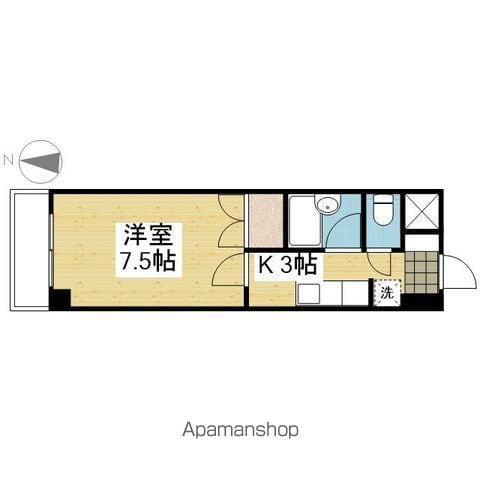 ベルメゾン久万の台(1K/4階)の間取り写真