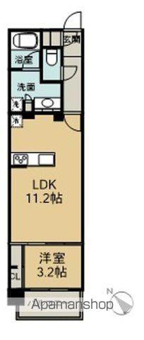 グラディス西広島駅前ザ・タワー(1LDK/10階)の間取り写真