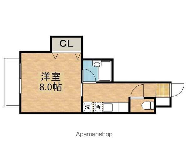 本宮ヴィレッジ(1K/2階)の間取り写真