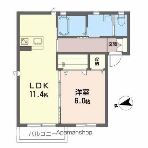 フランドール立町(1LDK/2階)の間取り写真