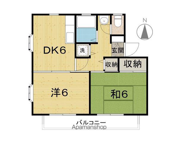 ブライトンハウス弐番館(2DK/2階)の間取り写真