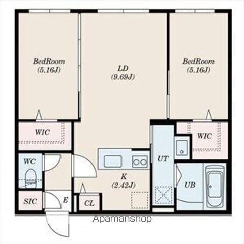 DIORE RESIDENCE SAPPORO(2LDK/3階)の間取り写真