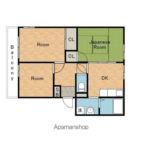 メゾンメール1(3DK/1階)の間取り写真