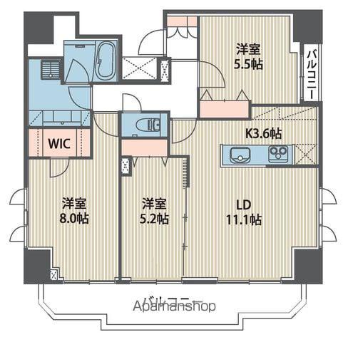 アルモニー仙台駅前イースト(3LDK/9階)の間取り写真