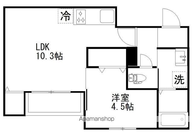 MERCURY船橋(1LDK/2階)の間取り写真