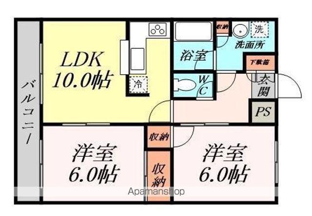 アリエッタ清須(2LDK/2階)の間取り写真
