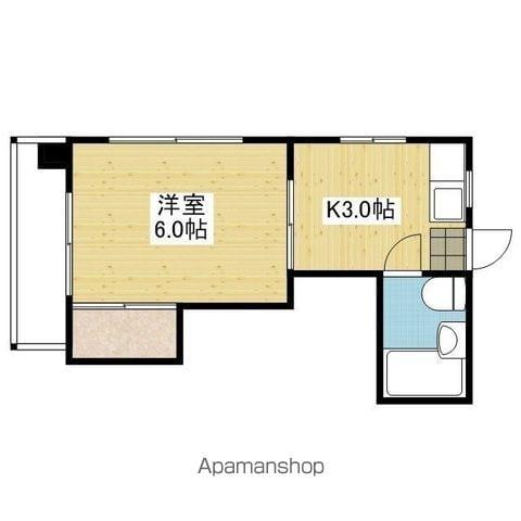 井上ハイツ(1DK/1階)の間取り写真