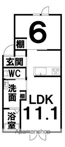 CASCADEⅡ(1LDK/1階)の間取り写真
