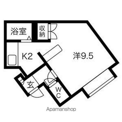 アルファアパル大倉(1K/3階)の間取り写真
