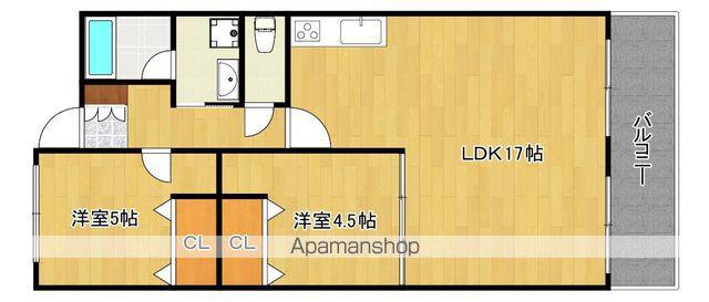 エスポワール 向陵(2LDK/1階)の間取り写真