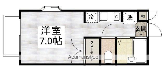 リバティグリーン(ワンルーム/1階)の間取り写真