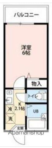 グックス下赤塚(1K/3階)の間取り写真