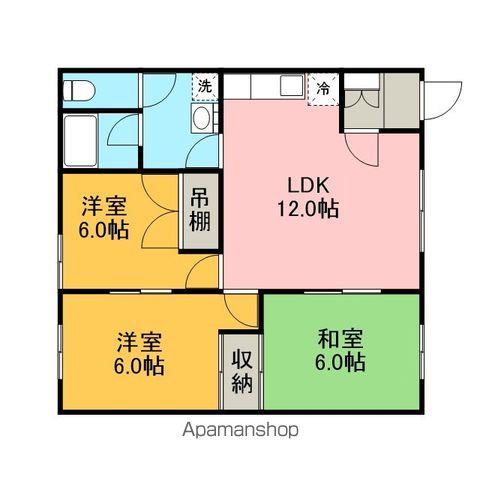 ユートピアンパーク(3LDK/1階)の間取り写真