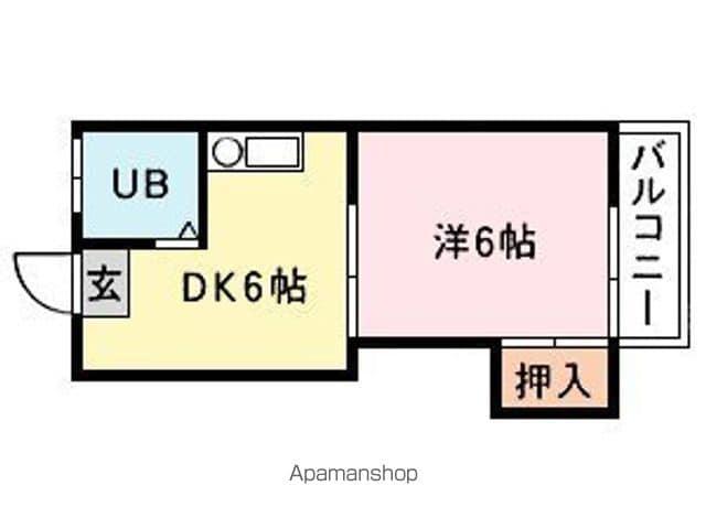 第2 ハイネス向山(1DK/2階)の間取り写真