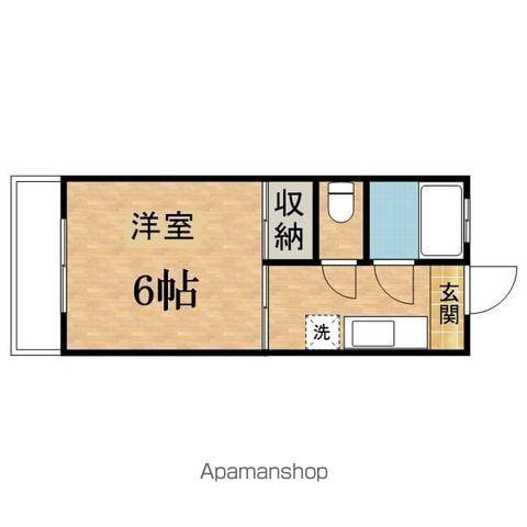 ルナパーク井上(1K/2階)の間取り写真