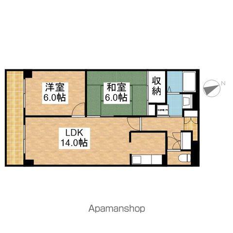エストマール川名(2LDK/1階)の間取り写真