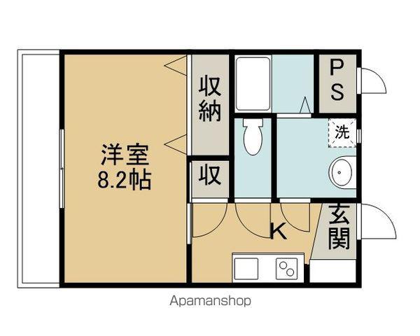 コーポ拝志(1DK/2階)の間取り写真