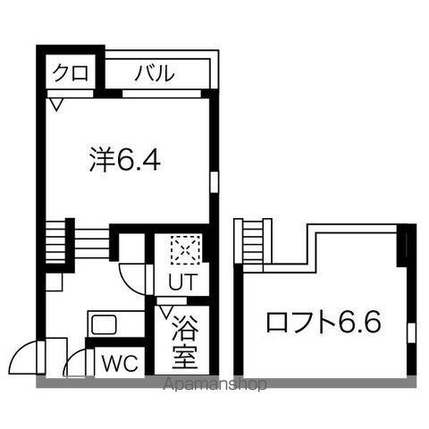 ヴィラ・トゥルヌソル(1K/1階)の間取り写真