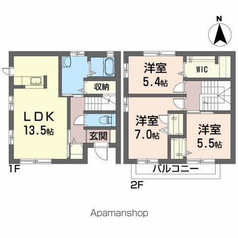 サンライフ舘町(3LDK/1階)の間取り写真