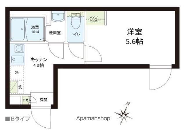 レピュア志村坂上レジデンス(1K/4階)の間取り写真