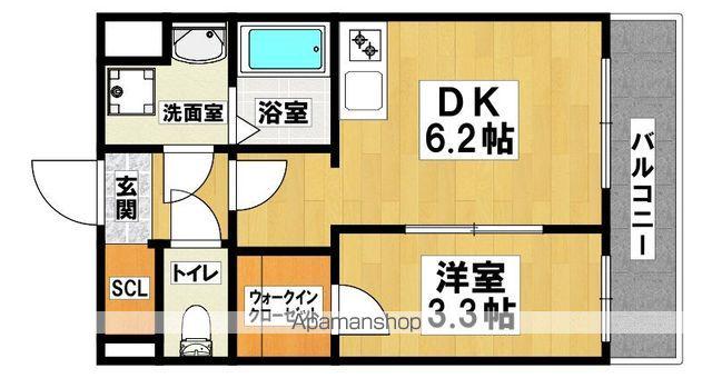 ARCA堺綾之町(1DK/8階)の間取り写真