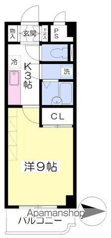フォレスト中央(1K/3階)の間取り写真