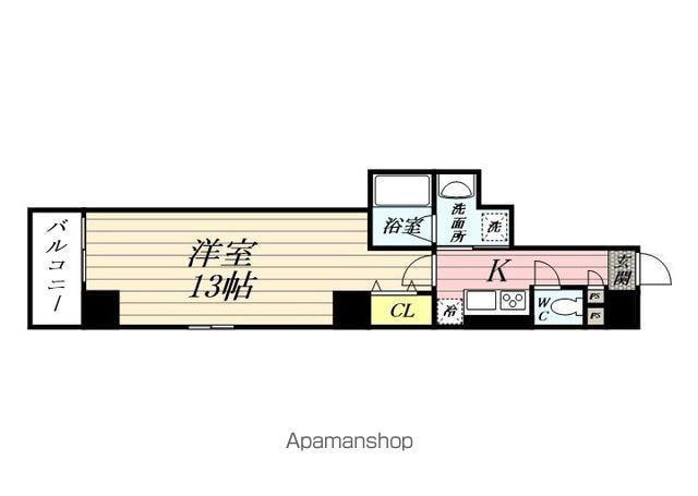 エクセラント横浜(1K/4階)の間取り写真