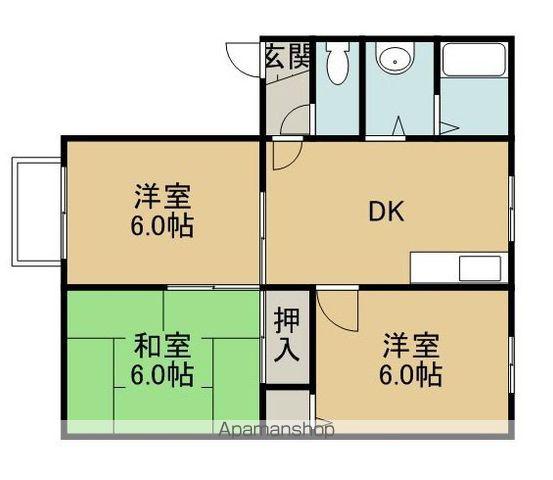 ロイヤルハイツ穐山(3DK/2階)の間取り写真