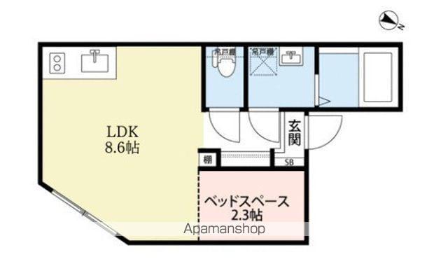 オークレスト下目黒(1LDK/4階)の間取り写真