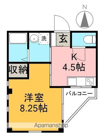クレスタ中久万(1DK/3階)の間取り写真