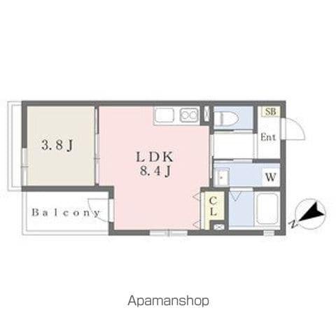 HESTIA清水丘(1LDK/1階)の間取り写真