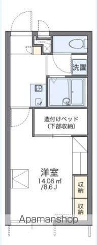 レオパレスほたる川(1K/1階)の間取り写真