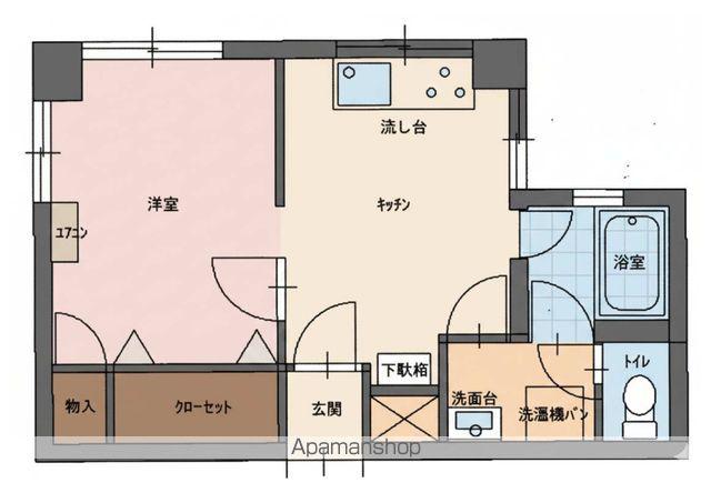 東堀ハイツ(1K/1階)の間取り写真