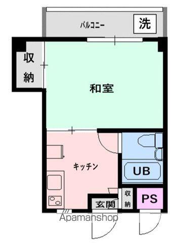 秋元コーポ(1K/2階)の間取り写真