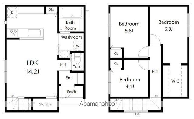 近江鉄道本線 八日市駅 徒歩11分 2階建 築1年(3SLDK)の間取り写真