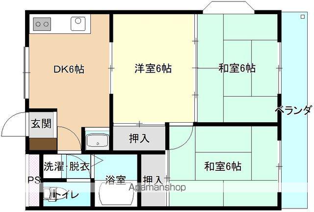 パストラルタケイ(3DK/2階)の間取り写真