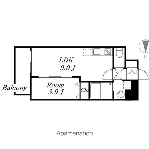 アドバンス名古屋アウリィ(1LDK/11階)の間取り写真