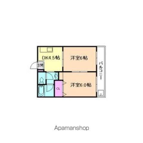 プレアール遠里小野(2K/3階)の間取り写真