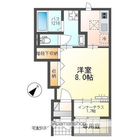 CASA FELICE 深川(1K/1階)の間取り写真