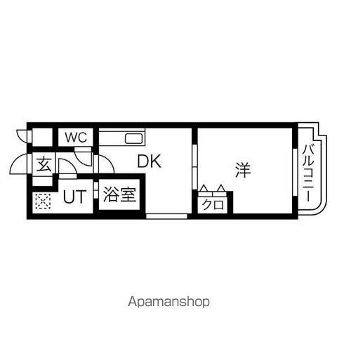 サプリーム神田(1DK/1階)の間取り写真