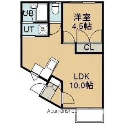 マンションノースロード(1LDK/1階)の間取り写真