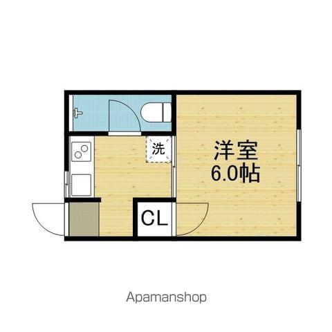 青山ヒルズA棟(1K/2階)の間取り写真
