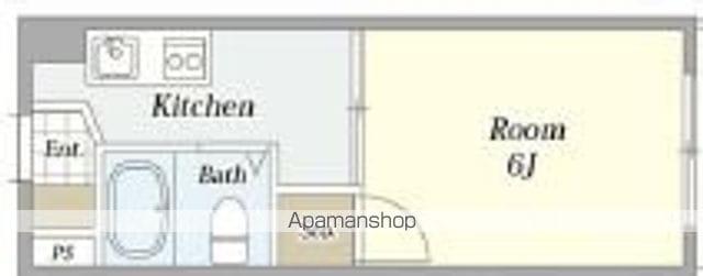 パールハウス(1K/3階)の間取り写真