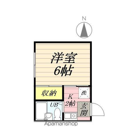 マイハウスⅠ・Ⅱ(1K/1階)の間取り写真