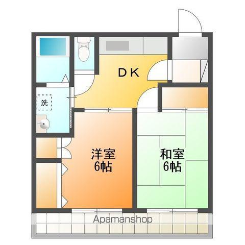 グランデュール武蔵野(2DK/2階)の間取り写真