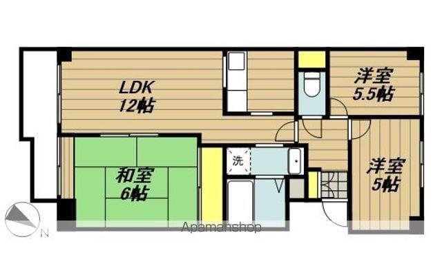メゾンエメラルド(3LDK/6階)の間取り写真